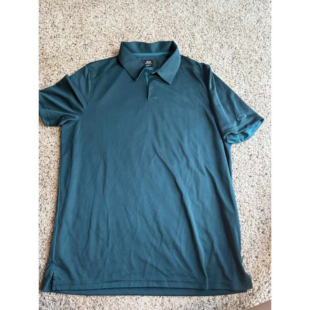 Men's Oakley Teal Polo Shirt Regular Fit Size Small